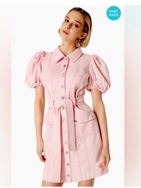Elliatt puff sleeve shirt dress